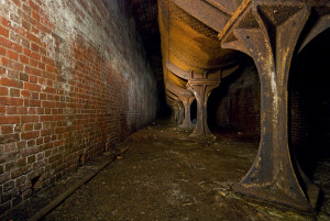 Water pipe inside stone portion of High Bridge, 2009