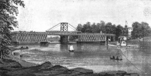1861 square frame bridge (Source: Harlem River Bridges)