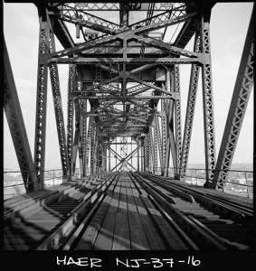 Deck of vertical lift span (Source: Historic American Engineering Record, NJ-37-16)