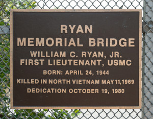 Ryan Memorial Bridge plaque
